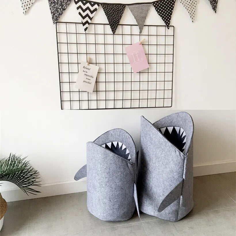 Folding Laundry Basket Shark-shaped