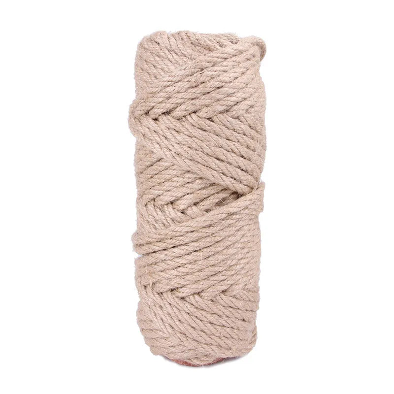 10 Meters Natural Jute Scratch Guards Rope Pet Cat Scratching Twine Rolls Hemp Twisted Cord Macrame Paw Claw Furniture Protector