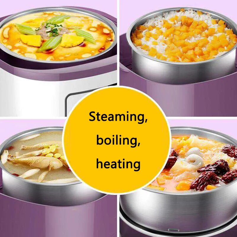 Electric Food Steamer Multifunctional Household Three Layers 304 Stainless Steel