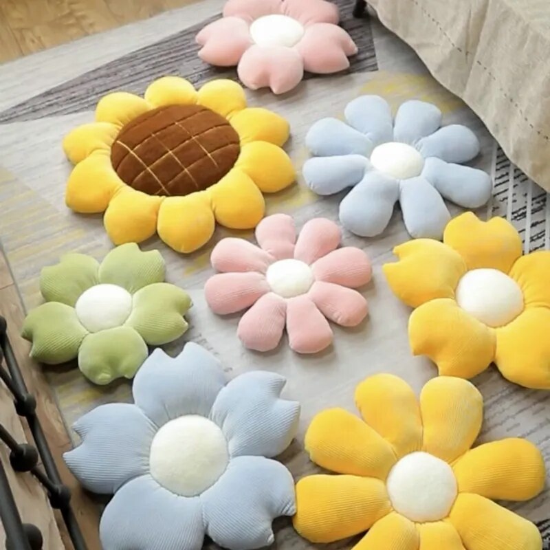 Soft Colorful Flower Pillow - Stuffed Plush Daisy Flowers Shape