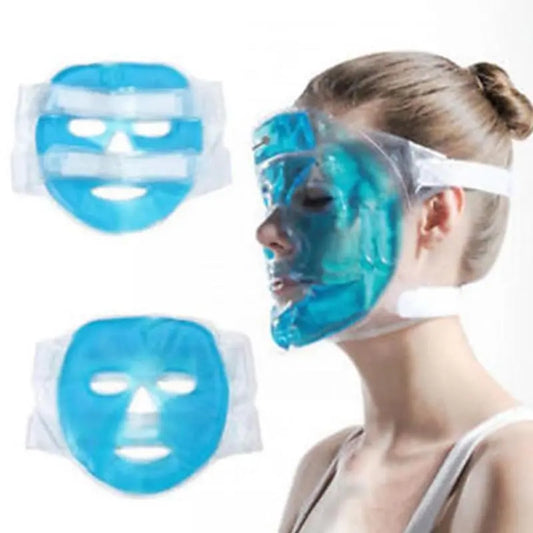 Cold Gel Face Mask Ice Compress Blue Full Face Moisturizing