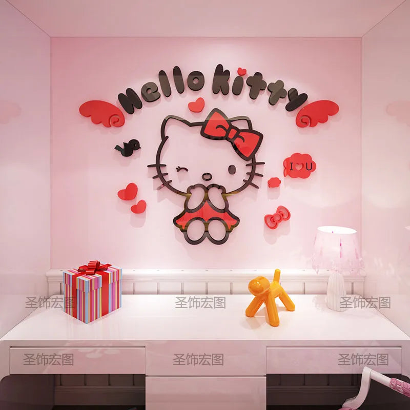 DIY Assemble Cartoon Sanrio Hallo Kitty Wall Sticker