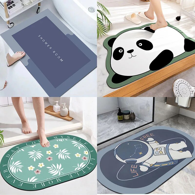 Panda Bath Mat Super Absorbent