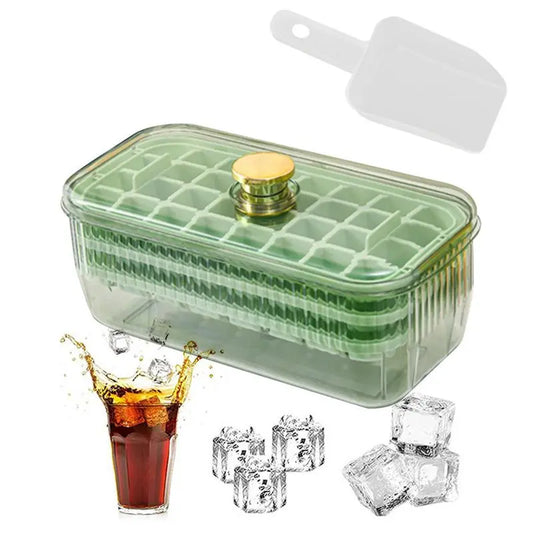 Ice Tray Mold With Lid Ice Freezer Container Storage