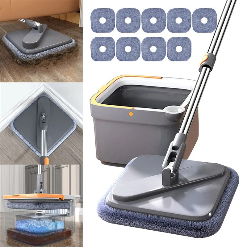Hand-Free Lazy Squeeze Mop with Bucket