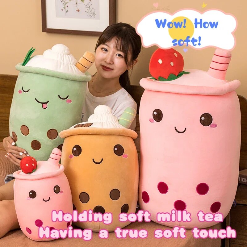 Kawaii Milk Boba Tea Cup Plushies