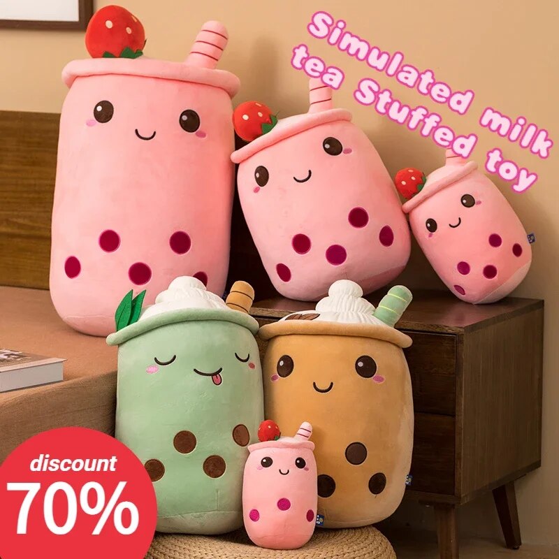 Kawaii Milk Boba Tea Cup Plushies