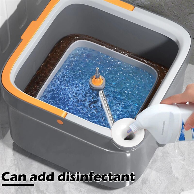 Hand-Free Lazy Squeeze Mop with Bucket