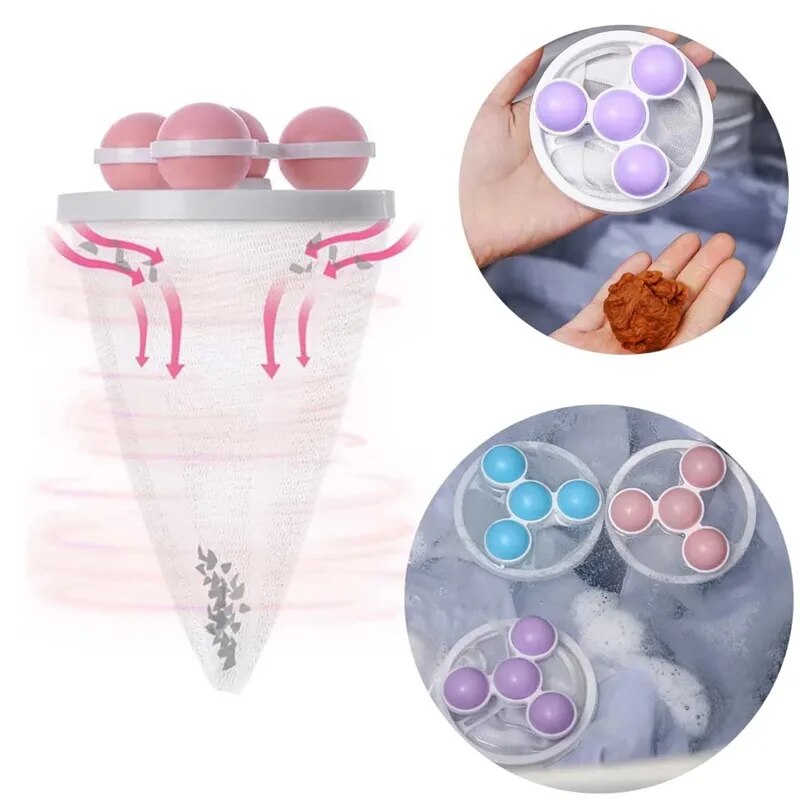 Magic Laundry Ball Kit - Reusable Pet Lint Catcher and Hair Removal Gadget