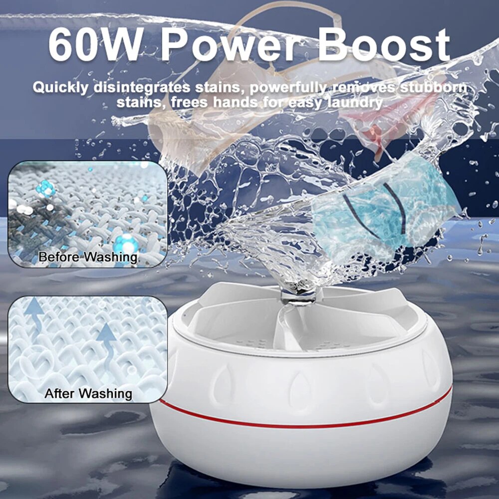 High Power Portable Mini Turbo Washing Machine