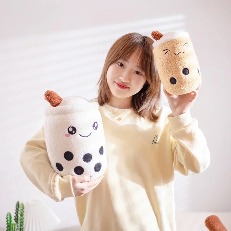 Kawaii Milk Boba Tea Cup Plushies