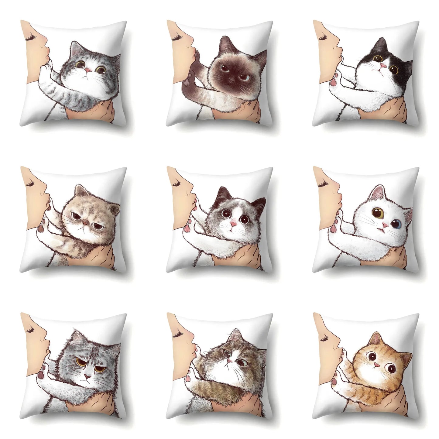 Cat Creative Decorative cushions Pillow Covers Decorative sofa cushions cat paw cushion case 45*45cm embroidered cushion covers
