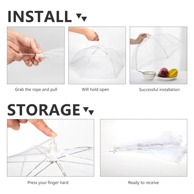 Portable Umbrella-Style Food Cover - Anti-Mosquito Meal Cover